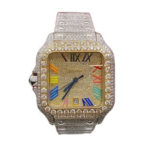 Montre-bracelet personnalisée rappeur hip hop bijoux hommes vvs diamants montre glacée VVS1 montre pour homme et femmeUWVU