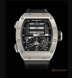 Wristwatch Designer Luxury Watch Classic Limited Edition RM69 érotique tourbillon manuel Mouvement d'enroulement Mouvement sportif