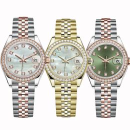montre-bracelet pour femmes designer diamant montres femmes automatique rose or date taille 36MM 31MM 28MM montres de haute qualité Montres pour dames dames montre glacée