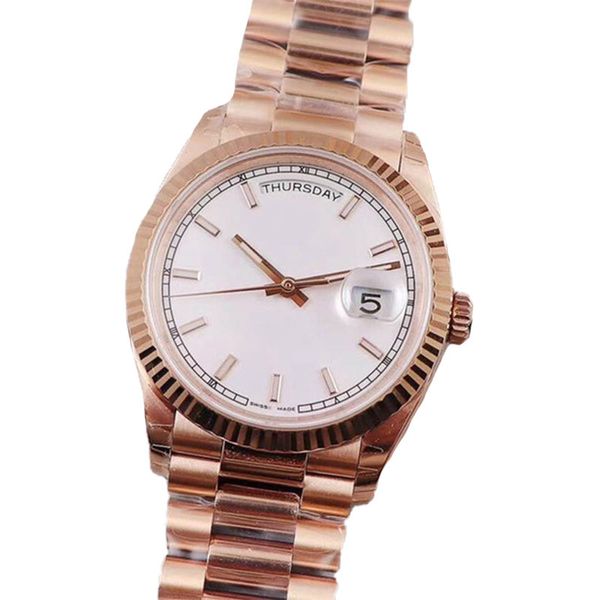 montre-bracelet homme femme double calendrier montre Automatische Uhr date jour Mécanique 36/41mm Acier Inoxydable étanche Luminous Gold montre homme mouvement montres