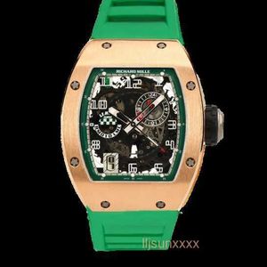 Wristwatch Mente de luxe de luxe Match Mécanique série RM 010 Machinerie sportive pour hommes en or rose automatique montre une horloge de haute qualité