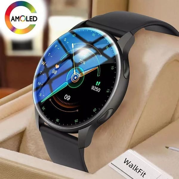 Montres-bracelets 1,35 pouces AMOLED 360 * 360 écran tactile LA17 Smartwatch 3 ATM étanche fréquence cardiaque pression artérielle plusieurs sports montre intelligente 230727