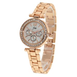 Montres-bracelets 100pcs / lot JW-3529 Élégant Lady Cristal Montre Bracelet Pour Femmes Wrap Quartz Élégance Alliage En Gros WatchWristwatches