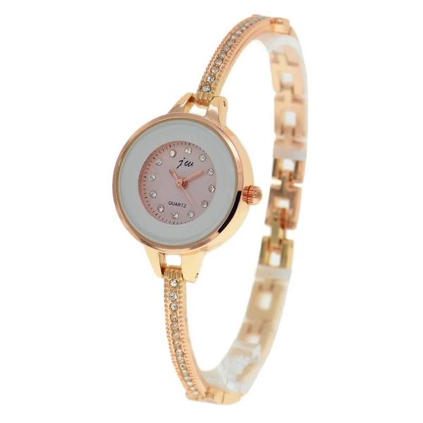 Relojes de pulsera 100 unids / lote Jw-8137L Moda Señora Pulsera Reloj Wrap Cuarzo Elegancia Estilo romano Aleación para todo el reloj Pulsera 274 g