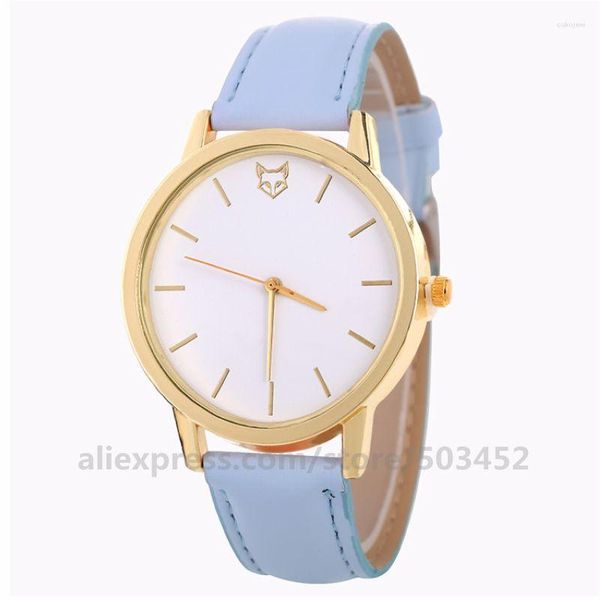 Relojes de pulsera 100 unids/lote sin logotipo Simple Dail PU cinturón reloj buena calidad cuarzo elegancia señora reloj de pulsera precio de fábrica reloj