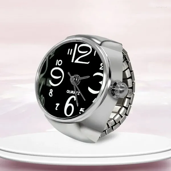 Montre-bracelets 100pcs / lot vend quartz montres doigt de la mode argentée Gift Gift for Men Women Ring Wholesale