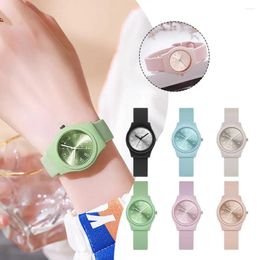 Polshorloges 1pc Candy Color Pols horloges voor vrouwen Fashion Quartz Kijk Silicone Band Dial Waten Casual Ladies Relogio A9J5