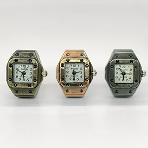 Montre-bracelets 1 pc rétro carré vintage vintage watch antique cuivre cuivre haut de gamme en quartz