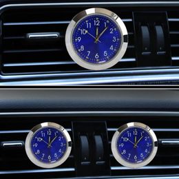Montres-bracelets 2 Couleurs Mini Horloge De Voiture De Mode Automobiles Lumineuses Interne Stick-On Montre À Quartz Horloges Automobile Styling Accessoires Cadeaux
