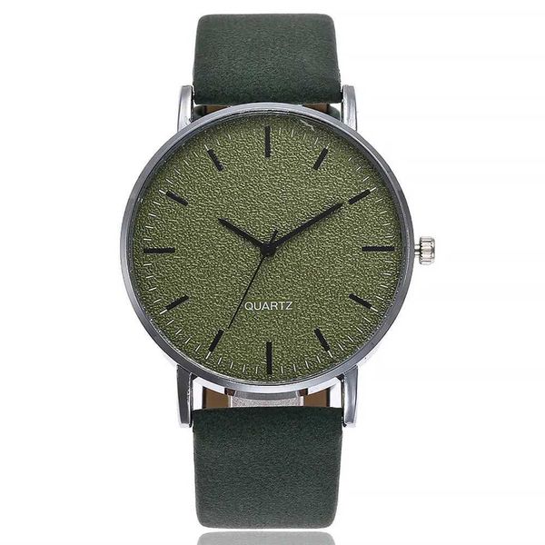 Relojes de pulsera Relojes verdes de moda 2020, relojes de pulsera informales para hombre, relojes de cuarzo con banda de cuero, reloj sin marca para hombre, precio barato, reloj MasculinoL2303