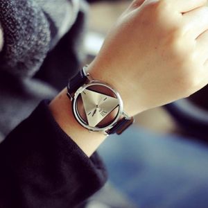 Polshorloges 2021 Fashion dames leer casual horloge luxe kwarts unieke polshorloge jurk cadeau bayan saat 285H