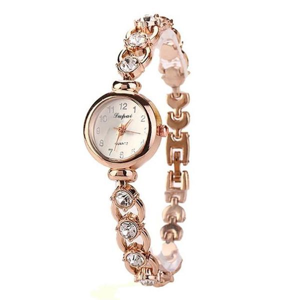 Montres-bracelets 2021 dames coréennes élégantes montre alliage Bracelet strass analogique Quartz cristal petit cadran