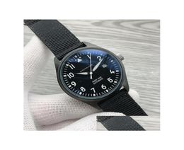 Wallwatches 2021 Luxury News Mens Watches Matic Mechanical Acero inoxidable Cuero negro Pilots de 41 mm de 41 mm Reloj XVIII OUTD5420365