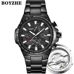 Relojes de pulsera 2021 para hombre, reloj mecánico automático, moda informal de lujo, acero inoxidable, marca superior, relojes deportivos de cuerda automática, reloj Masculino