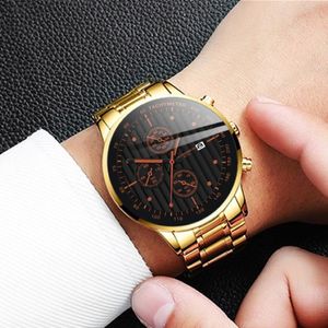 Polshorloges 2021 Relogio masculino horloges mannen mode luxe kristallen roestvrijstalen kwarts -zakelijke horloge topmerk Reloj 232n