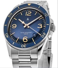 Montre-bracelets 2021 Vente de luxe Br trois calendrier à aiguille en acier inoxydable Face bleu Watch9970869