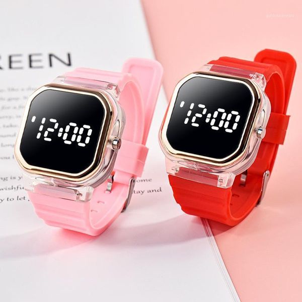 Montres-bracelets 2021 Femmes Hommes Silicone Sport Montre pour enfants Couple LED Électronique Horloge numérique Hodinky Relogio