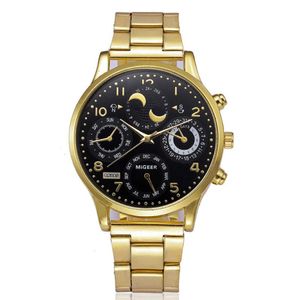 Polshorloges 2022 Migeer Watch Luxe mannen Gold Mode Metal Alloy Quartz Horloges Price Drop Reloj Hombre 265V