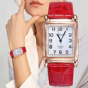 Horloges 2022 Nieuwe Horloges voor Vrouwen Vierkant Rose Goud Horloges Mode Lederen Merk Horloges Dames Quartz Horloge Klok Montre femme 24329