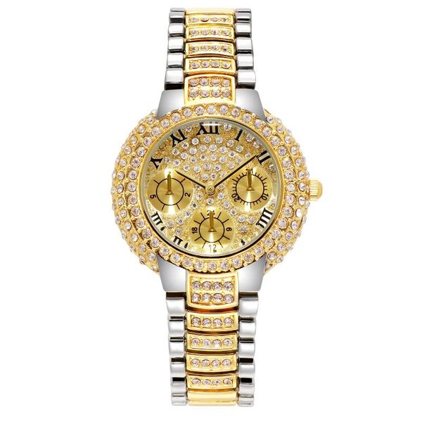 Relojes de pulsera 2022Ms Fabricantes que venden estilo Ojo Taladro completo Reloj de pulsera de moda para mujer Reloj de cuarzo resistente al agua Relojes de pulsera