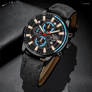 Polshorloges 2023 Brand Mens Watches Fashion Men Sport roestvrij staal Quartz PolsWatch Man Clock Business Casual Leather Watch Montre Hom
