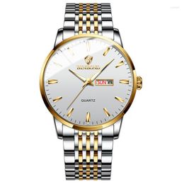 Horloges 2023 Zakenlieden Luxe Horloges Roestvrij Staal Quartz BINBOND B9222 Wrsitwatches Mannelijke Datum Lichtgevende Handen Horloge