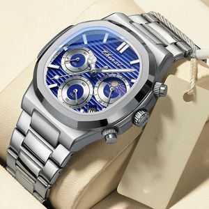 Relojes de pulsera 2023 CHENXI Reloj de lujo Hombres Moda de negocios Impermeable Cronógrafo de acero inoxidable Fase lunar Reloj de pulsera de cuarzo Reloj masculino