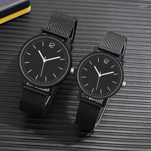 Polshorloges 2023 paar Silicone Watch Band Simple Digital Quartz Men and Women Accessories Clock