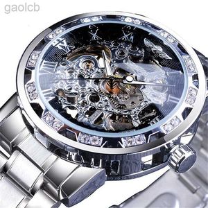 Horloges 2023 Diamant Mechanisch Horloge Lichtgevende Tandwielbeweging Koninklijk Ontwerp Mannen Merk Luxe Mannelijke Skeleton Horloges Relogio masculino 24319