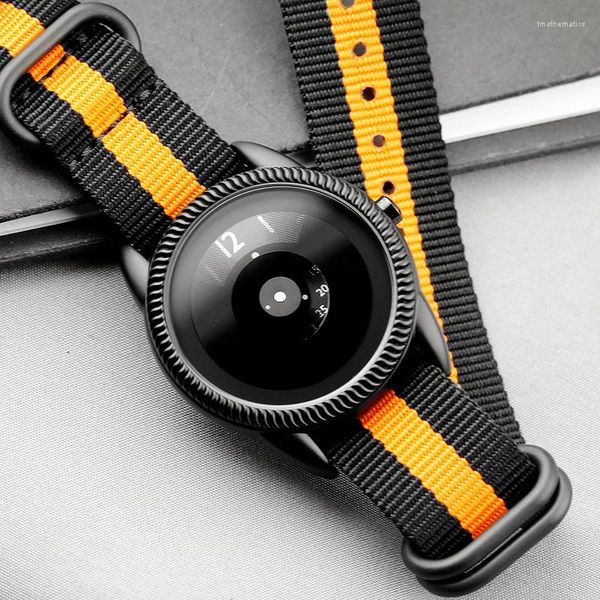 Montres-bracelets 2023 Enmex Creative Style Mode Bracelet en toile colorée Focus Time Montre-bracelet Conception simple Lively Quartz Black Case Watch