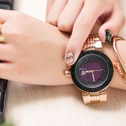 Montres-bracelets 2023 mode Guou montre femmes haut or Rose horloge Simple fille femme Quartz dames montre-bracelet