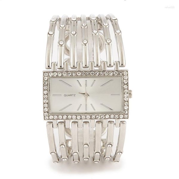 Montres-bracelets 2023 mode luxe montres-bracelets pour femmes élégant or argent Bracelet dames cristal bande dame montre Rolej Mujer