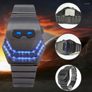 Horloges 2023 Fashion Snake Horloge Mannen LED Digitale Horloges Zwart Staal Elektronische Sport Reloj Deportivo Hombre