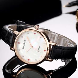 Relojes de pulsera 2023, reloj de moda para mujer, relojes de cristal de diamantes de imitación de lujo, reloj de cuarzo de cuero para mujer, gota Montre Uhr