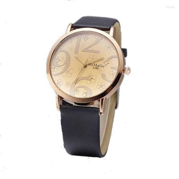 Relojes de pulsera 2023, reloj precioso para mujer, reloj con esfera grande para mujer, relojes de pulsera de cuero para mujer, relojes de pulsera de cuarzo informales para mujer, regalo para mujer