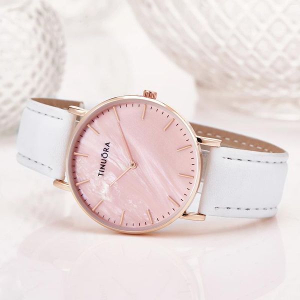 Montre-bracelets 2023 dans Luxury Watch For Women Fashion Shell Pattern Bracelets Bracelets Dames Wrist Shatch Classic Clock Gift Orologio Donna