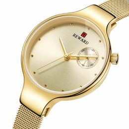 Polshorloges 2023 Ladies Gold pols horloge mode elegante kleine kwarts klok vrouwelijke vrouwen horloges top jurk relogio