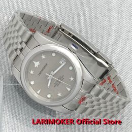 Montres-bracelets 2023 LARIMOKER 40MM verre saphir NH35 boîtier voies 100M étanche montre mécanique automatique pour hommes Relogio Masculino