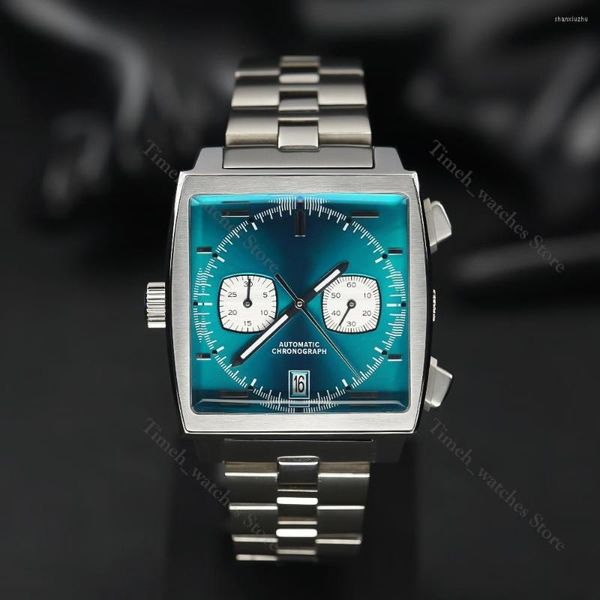 Montres-bracelets 2023 édition limitée montre pour hommes chronographe cadran rouge luxe Sport Quartz 39mm bracelet en cuir résistant à l'eau