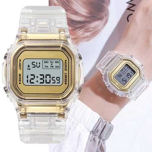 Polshorloges 2023 Luxe goud es vrouwen digitale led elektronische pols lichtgevende klok dames montre femme reloj mujer d240430