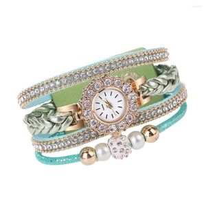 Montres-bracelets 2023 luxe femmes montres mode Vintage diamant Quartz montre-Bracelet dames Bracelet bijoux décontracté Relogio Feminino
