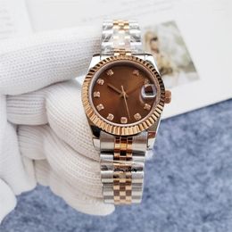 Montres-bracelets 2023 Hommes de luxe automatique mécanique diamant 31mm cadran en acier inoxydable 904L montre de marque pour femmes
