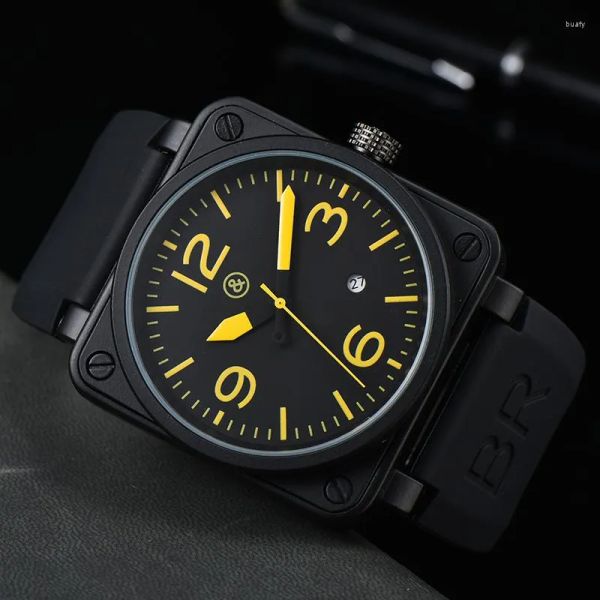 Relojes de pulsera Maquinaria para hombres Reloj de marca superior Reloj de pulsera multifuncional de goma resistente al agua Ross Diver Reloj deportivo Reloj