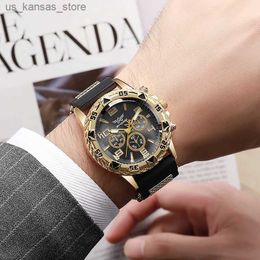 Montre-bracelets 2023 New Quartz Mens Luxury Marque de haute qualité montre Orologio Uomo Erkek Kol Saati Uhren Herren240409