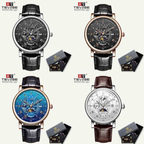 Relojes de pulsera 2023, nuevo reloj de pulsera Tevise para hombre, reloj mecánico automático de negocios, relojes deportivos de lujo a la moda, reloj Masculino 220708