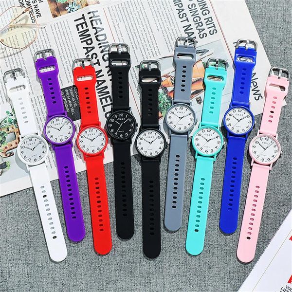 Relojes de pulsera 2023 Reloj de silicona Estudiante Cuarzo Simple Viento digital Señoras Montre Enfant Relojes de pulsera inteligentes para mujeres