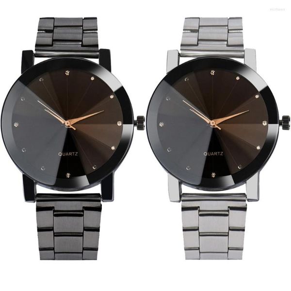 Relojes de pulsera 2023 Moda simple Reloj ultrafino Acero inoxidable Cuarzo analógico Hombres y mujeres Correa convexa