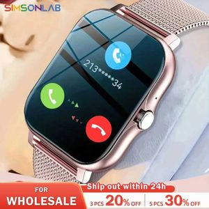 Polshorloges 2023 Smart Watch Android Telefoon 1.44 inch kleurscherm Bluetooth Oproep bloed zuurstof/drukmonitoring Smart Watch Dames Men 240423