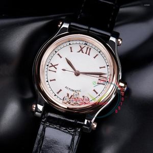 Montres-bracelets 2023 Top Luxe Happy Sport Stainlees Acier 30mm Rose Gold Diamonds Dames Montre 278559 Femmes Mécanique Reloj Hombre