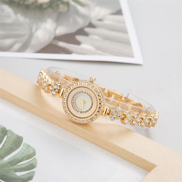 Relojes de pulsera 2023 VIKABO relojes de pulsera de lujo para mujer señoras K oro diamante reloj moda cuarzo mujer